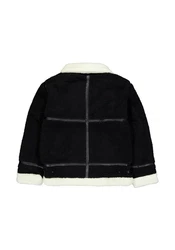 Alpha Industries Bomberjacke B-3 Teddy Schwarz/Dunkelblau