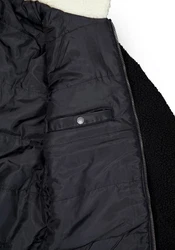 Alpha Industries Bomberjacke B-3 Teddy Schwarz/Dunkelblau