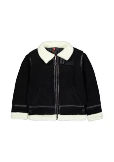 Alpha Industries Bomberjacke B-3 Teddy Schwarz/Dunkelblau
