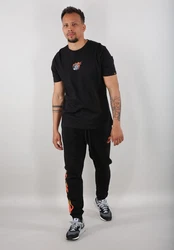 Alpha Industries Longsleeve T-Shirt Hot Wheels Back Print Schwarz/Orange/Braun