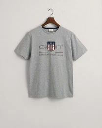 T-Shirt REG ARCHIVE SHIELD SS T-SHIRT, GREY MELANGE