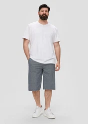 s.Oliver Bermudas Relaxed Weiß/Grau/Creme/Hellgrau