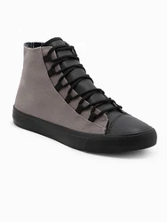 OMBRE Herren-Turnschuhe Sneaker Hellgrau/Grau/Lila/Braun/Dunkelgrau
