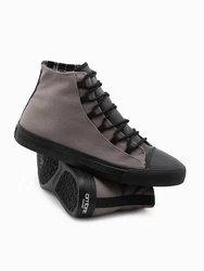 OMBRE Herren-Turnschuhe Sneaker Hellgrau/Grau/Lila/Braun/Dunkelgrau