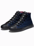 OMBRE Herren-Turnschuhe Sneaker Dunkelblau/Blau