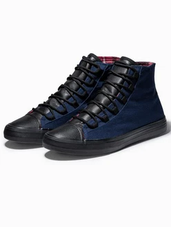 OMBRE Herren-Turnschuhe Sneaker Dunkelblau/Blau