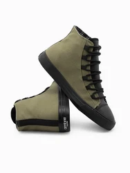 OMBRE Herren-Turnschuhe Sneaker Dunkelgrün