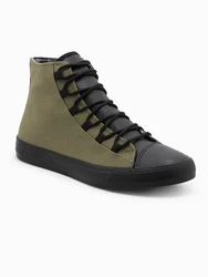 OMBRE Herren-Turnschuhe Sneaker Dunkelgrün