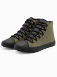 OMBRE Herren-Turnschuhe Sneaker Dunkelgrün