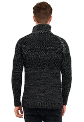 Rusty Neal Strickpullover Schwarz/Dunkelgrau/Grau/Dunkelblau