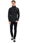 Rusty Neal Strickpullover Schwarz/Dunkelgrau/Grau/Dunkelblau