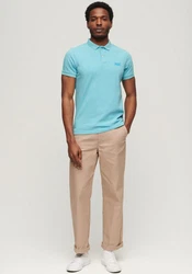 Superdry Poloshirt Classic Pique Polo aqua blau