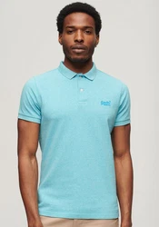 Superdry Poloshirt Classic Pique Polo aqua blau