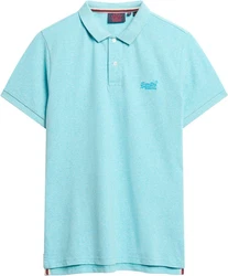 Superdry Poloshirt Classic Pique Polo aqua blau