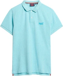 Superdry Poloshirt Classic Pique Polo aqua blau