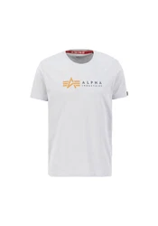 Alpha Industries T-Shirt Alpha Label T Weiß/Gelb/Creme/Grau/Silber/Rot