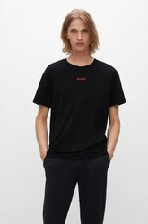 HUGO Rundhalsshirt Linked T-Shirt mit Hugo Logo-Schriftzug 