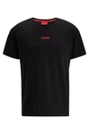 HUGO Rundhalsshirt Linked T-Shirt mit Hugo Logo-Schriftzug 