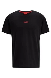 Rundhalsshirt Linked T-Shirt mit Logo-Schriftzug auf der Brust