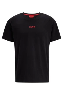 HUGO Rundhalsshirt Linked T-Shirt mit Hugo Logo-Schriftzug