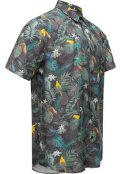 Ragwear Herren Hemd Omerro Dunkelgrün/Grün/Blau