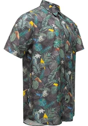 Ragwear Herren Hemd Omerro Dunkelgrün/Grün/Blau