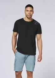 Chiemsee Print-Shirt T-Shirt mit Jumper-Logo Schwarz/Rosa