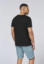 Chiemsee Print-Shirt T-Shirt mit Jumper-Logo Schwarz/Rosa