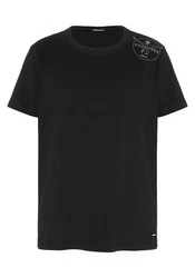 Chiemsee Print-Shirt T-Shirt mit Jumper-Logo Schwarz/Rosa