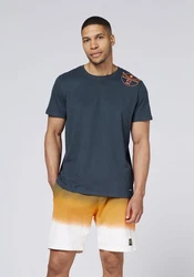 Chiemsee Print-Shirt T-Shirt mit Jumper-Logo Dunkelblau/Blau