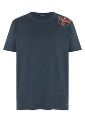 Chiemsee Print-Shirt T-Shirt mit Jumper-Logo Dunkelblau/Blau