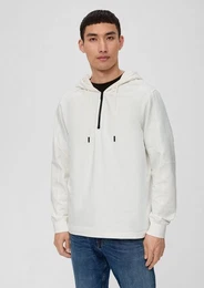 Sweatshirt Hoodie aus Baumwollstretch Reiverschluss