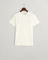 GANT Herren T-Shirt - CONTRAST LOGO Weiß
