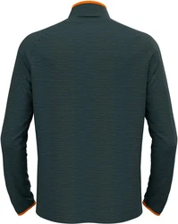 Odlo Mid Layer 1/2 Zip Run Easy Warm Langarmshirt Essential Thermal Grün/Dunkelgrün