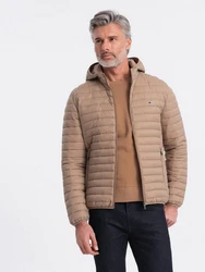 OMBRE Steppjacke für Männer Beige/Braun/Khaki