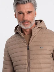 OMBRE Steppjacke für Männer Beige/Braun/Khaki