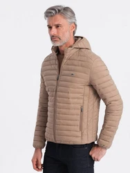 OMBRE Steppjacke für Männer Beige/Braun/Khaki