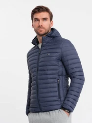 OMBRE Steppjacke für Männer Dunkelblau/Blau/Hellblau