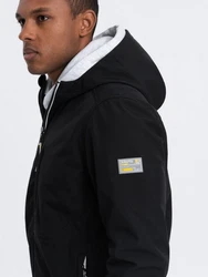 OMBRE Softshelljacke Herrenjacke SOFTSHELL Schwarz