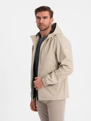 OMBRE Softshelljacke Herrenjacke SOFTSHELL Khaki/Beige