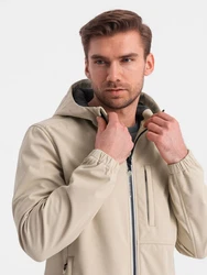 OMBRE Softshelljacke Herrenjacke SOFTSHELL Khaki/Beige