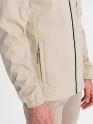 OMBRE Softshelljacke Herrenjacke SOFTSHELL Khaki/Beige