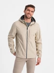 OMBRE Softshelljacke Herrenjacke SOFTSHELL Khaki/Beige