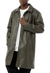 RedBridge Herren Kunstleder Jacke Mantel Lederimitatjacke