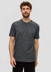 s.Oliver Kurzarmshirt mit Henleyausschnitt Dunkelgrau/Dunkelblau/Grau/Hellgrau