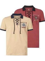 Poloshirt ELJAR mit lssigen Saumschlitzen