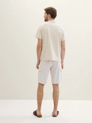 TOM TAILOR Bermudas Regular Cargoshorts mit Gürtel Khaki/Beige/Dunkelblau