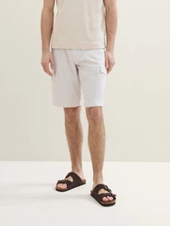 TOM TAILOR Bermudas Regular Cargoshorts mit Gürtel Khaki/Beige/Dunkelblau
