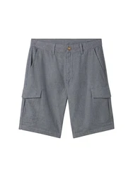 TOM TAILOR Bermudas Regular Cargoshorts mit Gürtel rauchblau