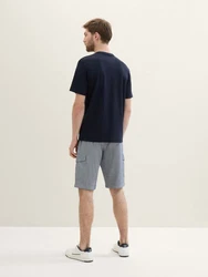 TOM TAILOR Bermudas Regular Cargoshorts mit Gürtel rauchblau